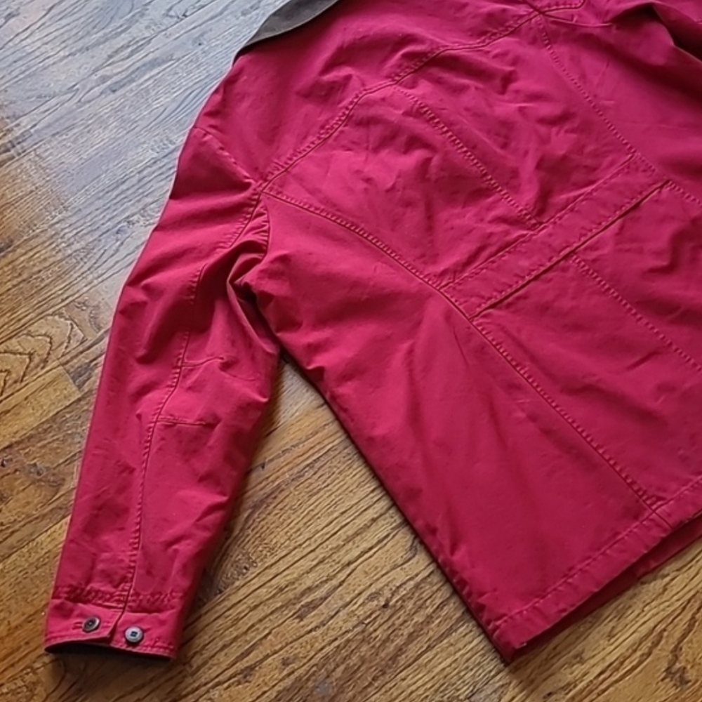 LL Bean Adirondack Chore Barn Utility Jacket Coat Red Brown Wmn 1X - Picture 9 of 16
